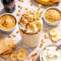 Peanut Butter Banana and Baileys Cheesecake Milk Shake
