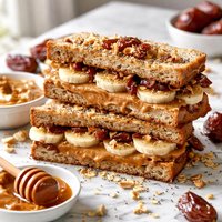 Peanut Butter Banana and Date Sandwiches