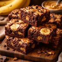 Peanut Butter Banana Chocolate Chip Brownies Vegan or Not