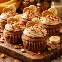 Peanut Butter Banana Cupcakes
