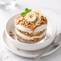 Peanut Butter Banana Parfait Fit for a Diabetic King