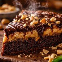 Peanut Butter Brownie Pie