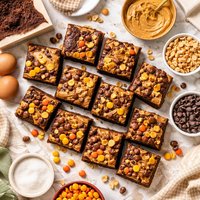 Peanut Butter Brownies Using a Cake Mix