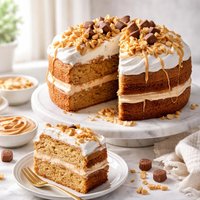 Peanut Butter Cake with Marshmallow Frosting or Cupcakes