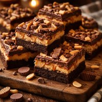 Peanut Butter Candy Bar Brownies