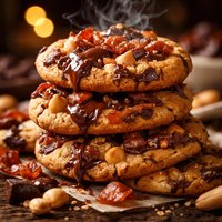 Peanut Butter Chocolate Bacon Cookies