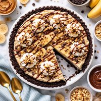 Peanut Butter Chocolate Banana Cream Pie