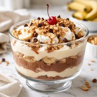 Peanut Butter Chocolate Banana Split Pudding No Added Sugar