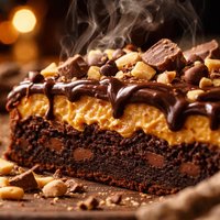 Peanut Butter Chocolate Brownie Pie