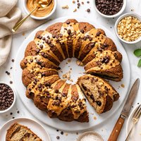 Peanut Butter Chocolate Chip Bundt Cake