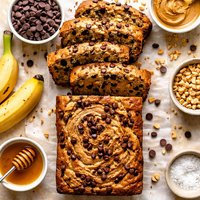 Peanut Butter Chocolate Chips Banana Bread