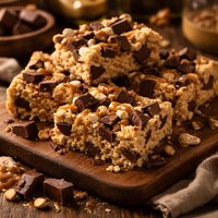 Peanut Butter Chocolate Chunk Rice Krispie Treats