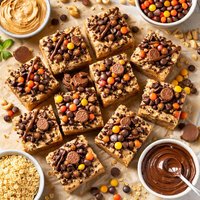 Peanut Butter Chocolate Rice Crispy Treats