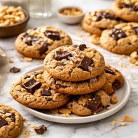 Peanut Butter Cookies with Chocolate Chunks