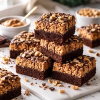 Peanut Butter Crispy Brownies