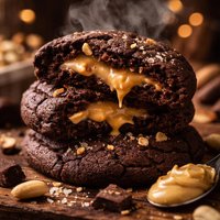 Peanut Butter Filled Chocolate Peanut Butter Cookies