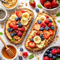 Peanut Butter Fruit Sandwich