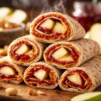 Peanut Butter Jelly Apple Roll Ups