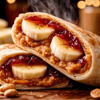 Peanut Butter Jelly Banana Burrito