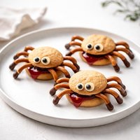 Peanut Butter Jelly Filled Spiders
