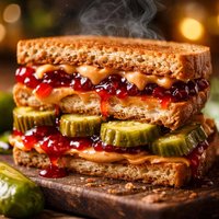 Peanut Butter Jelly Pickle Sandwich