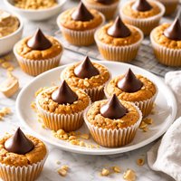 Peanut Butter Kiss Mini Muffins