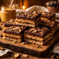 Peanut Butter N Fudge Filled Bars