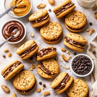 Peanut Butter Nutella Sandwich Cookies