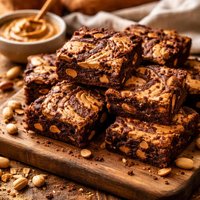 Peanut Butter Paisley Brownies