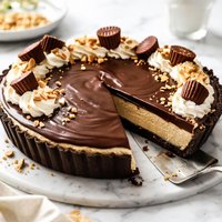 Peanut Butter Pie with Chocolate Ganache
