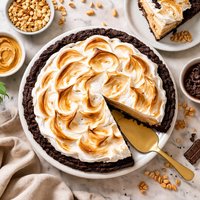 Peanut Butter Pie with Meringue Topping