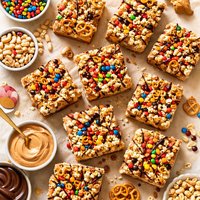 Peanut Butter Popcorn Squares