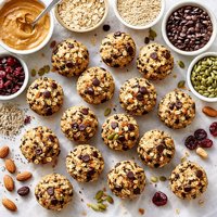 Peanut Butter Quinoatrail Mix Balls