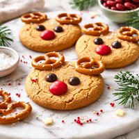 Peanut Butter Rudolph Reindeer Cookies