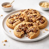Peanut Butter Snickers Giant Cookies