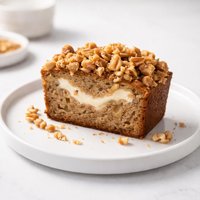 Peanut Butter Streusel Topped Cream Cheese Banana Nut Bread