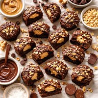 Peanut Butter Stuffed Brownie Bites