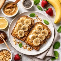 Peanut Butter Toast with Banana