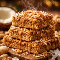 Peanut Buttery Coconut Bars