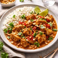 Peanut Chicken with Jasmine Rice