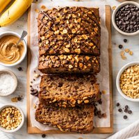 Peanutty Chocolate Banana Bread