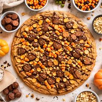 Peanutty Halloween Cookie Pizza