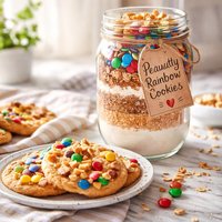 Peanutty Rainbow Cookies Gift Mix in a Jar