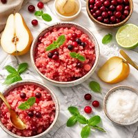 Pear and Cranberry Granita