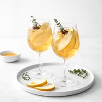 Pear and Sparkling Cider Cocktails
