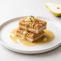 Pear Bars with Pear Sauce