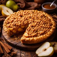 Pear Caramel Crumb Pie