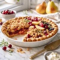 Pear Cranberry Pie with Crumb Topping