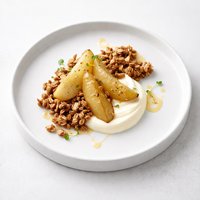 Pear Granola with Lemon Cream