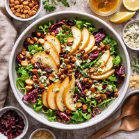 Pear Hazelnut Salad with Crystallized Ginger Dressing